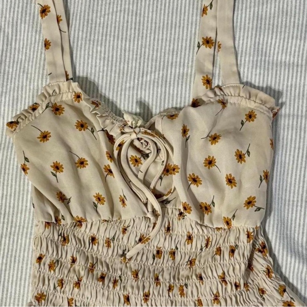 Hippie Rose Beige Floral Blouse